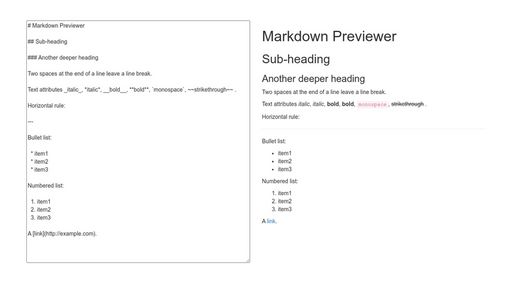 React Markdown Previewer