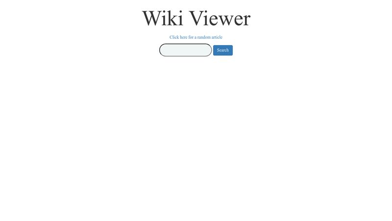 Wiki Viewer app