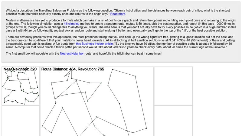 travelling salesman problem hill climbing