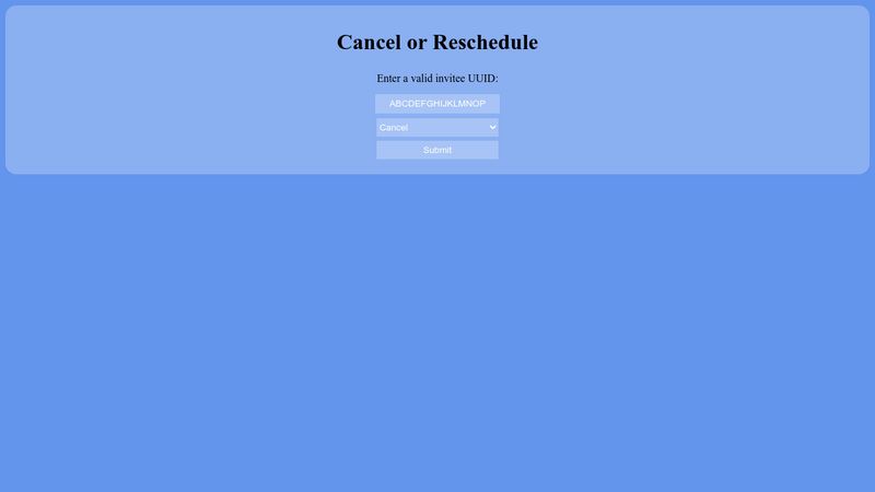 Calendly Inline Embed Reschedule / Cancel