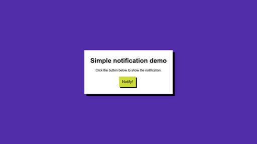Very simple notification demo - Script Codes