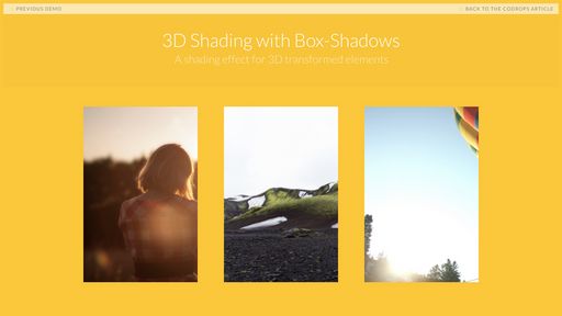 3D shading with box shadow - Script Codes