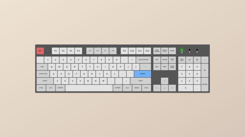 CSS Grid Keyboard interactive with numpad and led