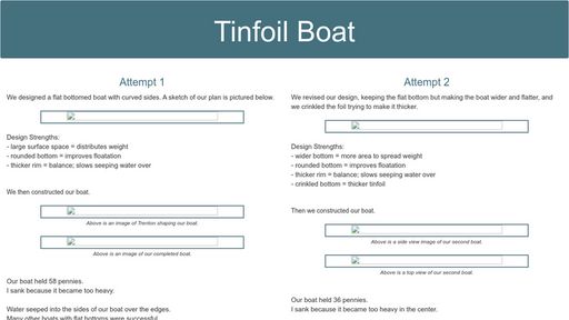 TinFoil Boats