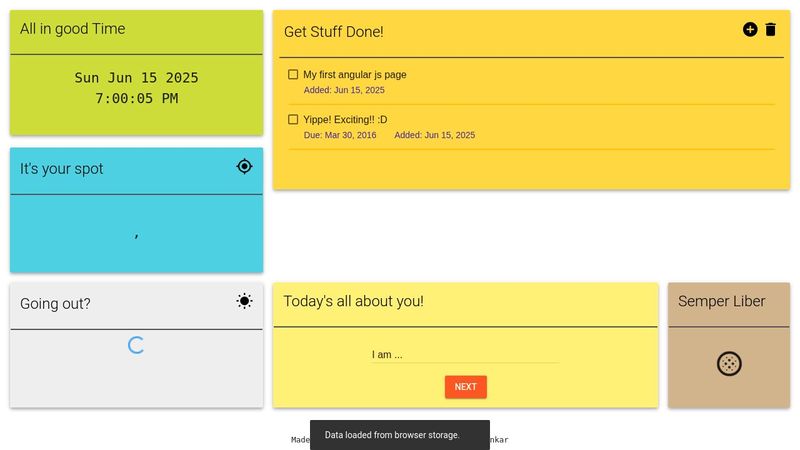 Angular dashboard