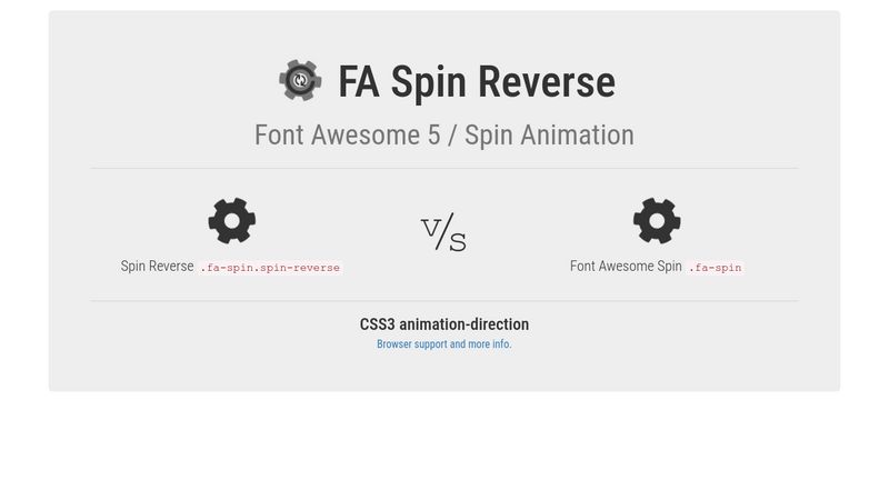 Spin Reverse for Font Awesome 5