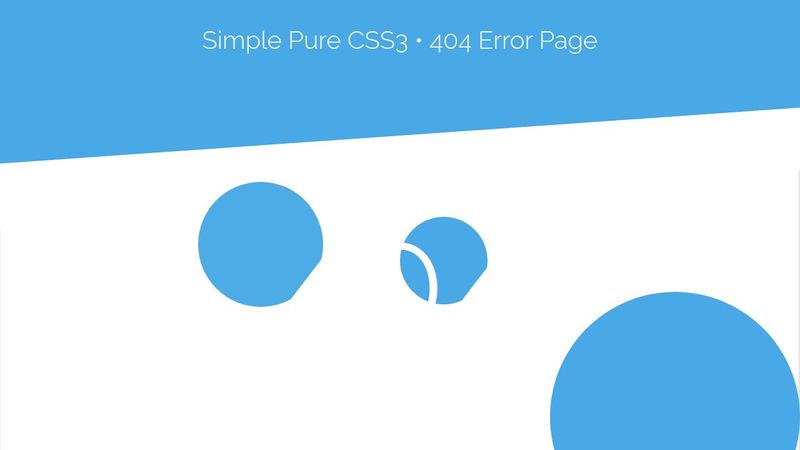 Simple Pure CSS3 404 Error Page