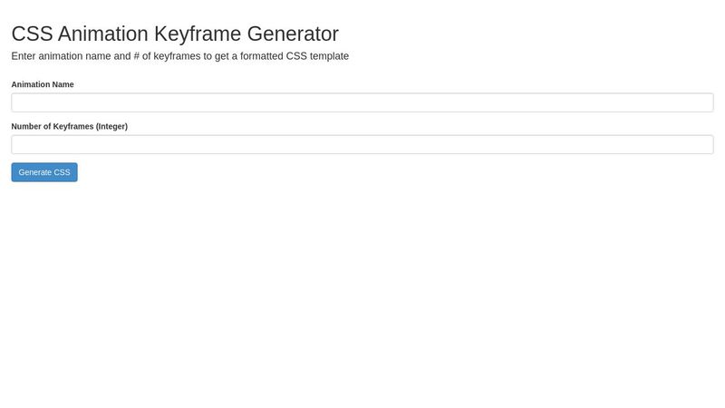 CSS Animation Keyframe % Generator CSS Animation Keyframe % Generator