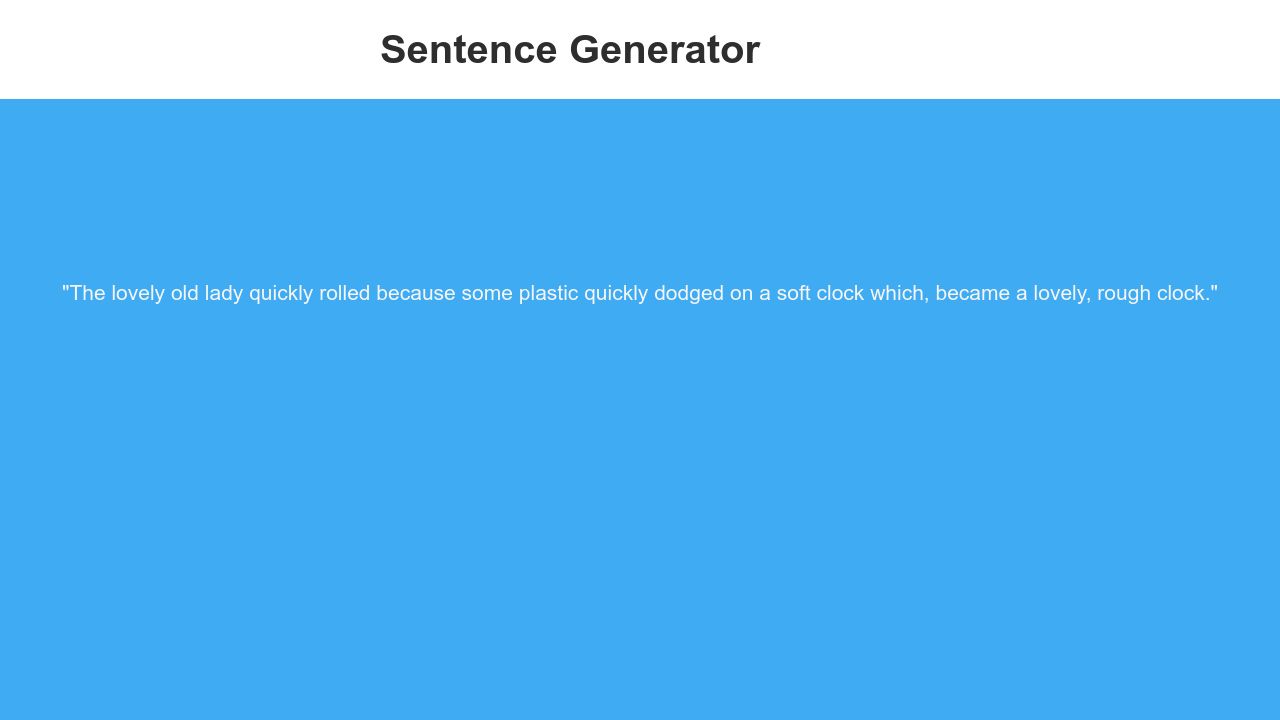 Random Sentence Generator