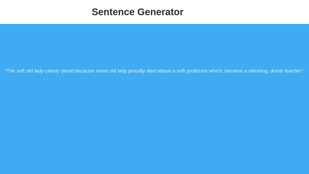 Random Sentence Generator Random Sentence Generator