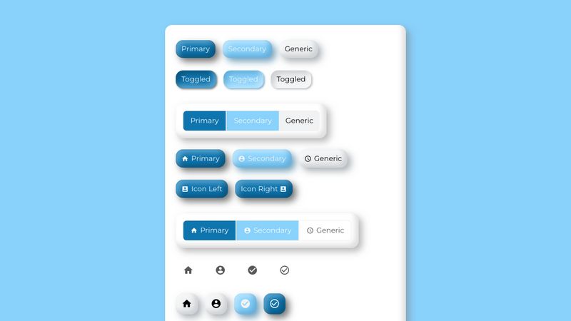 UI Elements: Claymorphic Buttons
