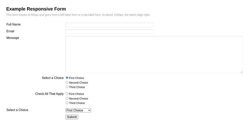 Simple Responsive Form