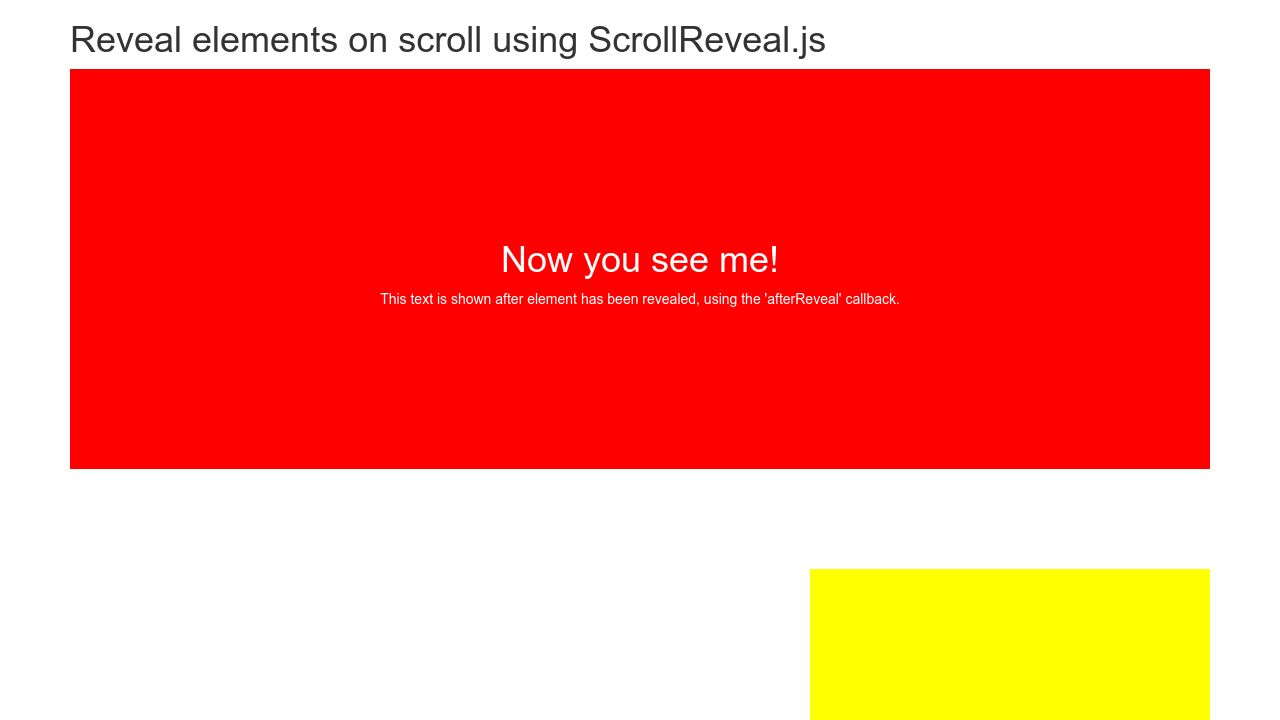Pens tagged 'scrolling scrollreveal animation' on CodePen