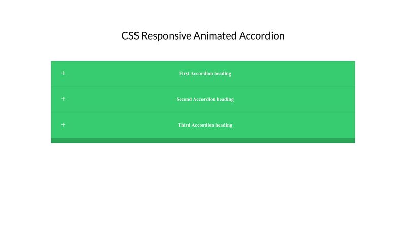 CSS Responsive animated Accordion