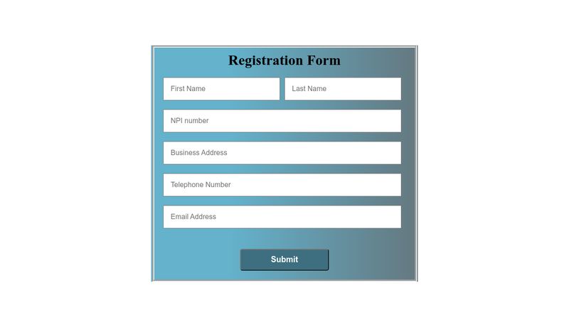 React Registration Form