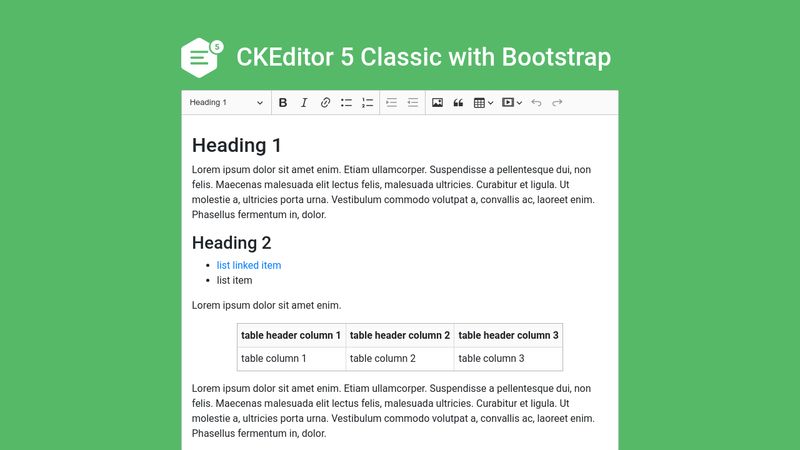 ck editor in html codepen