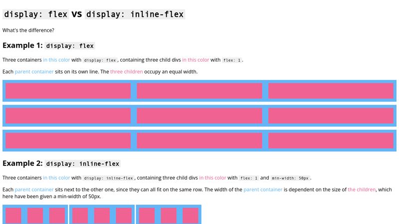 Flexbox Example Codepen