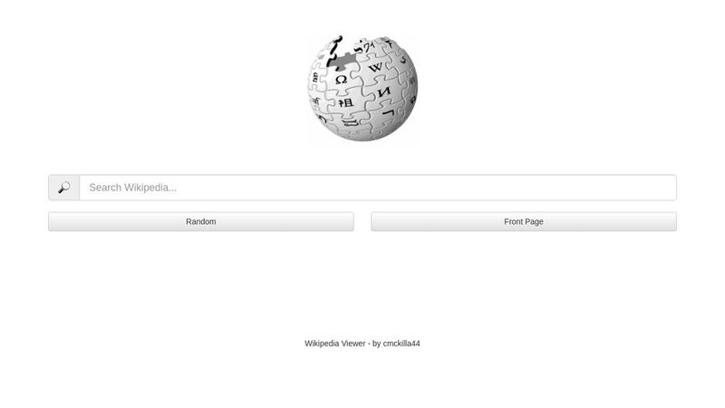 CodePen - Wikipedia Viewer