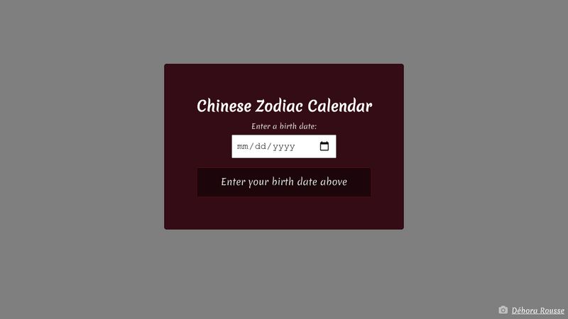 Chinese Calendar Calculator