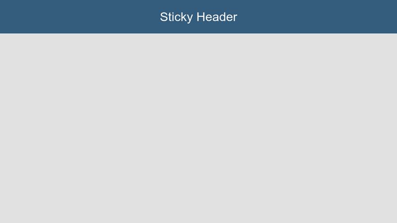 Sticky Header (resize on scroll)