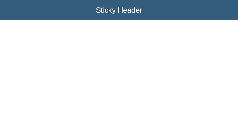 Sticky Header (resize on scroll) Sticky Header (resize on scroll)