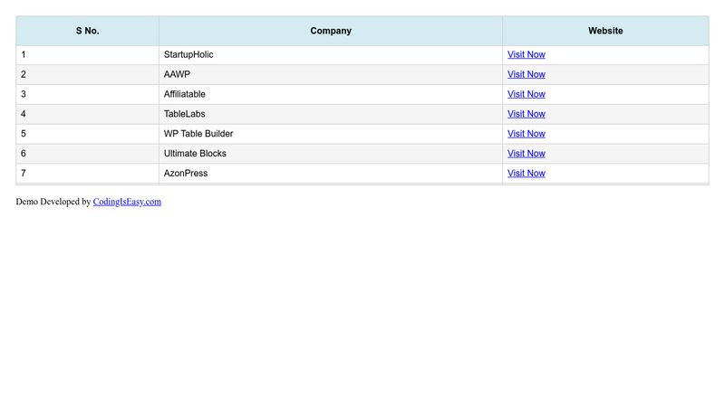 Create Scrollable Table With Fixed Header In HTML With Pure CSS