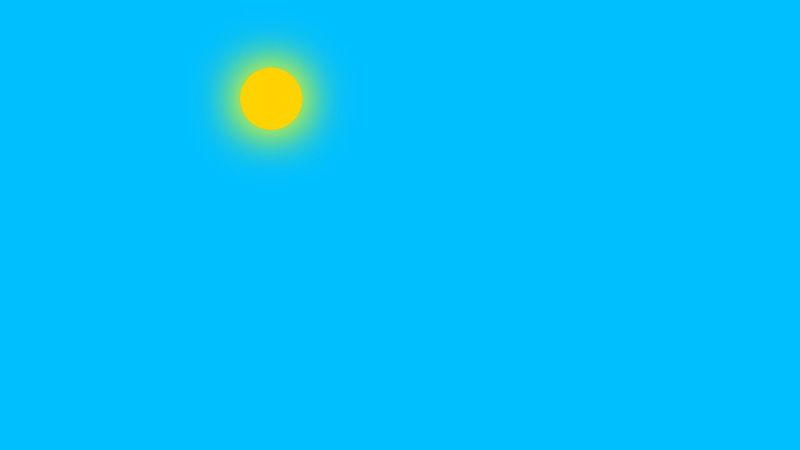 Sun with Clouds and Sun Rays CSS animation