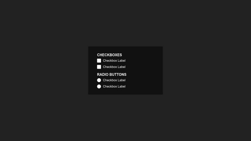 CSS Only Checkboxes & Radio Buttons (with Radio animation)
