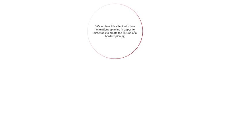 Spinning Border Circle with CSS Transforms Spinning Border Circle with CSS Transforms