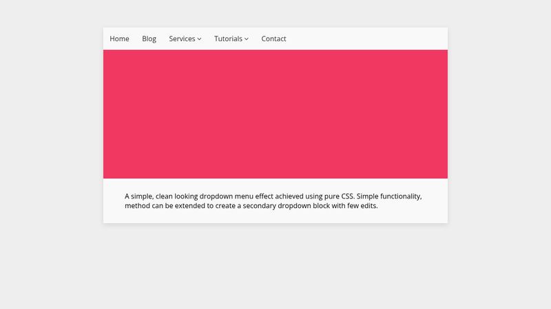 Simple Pure CSS Dropdown Menu