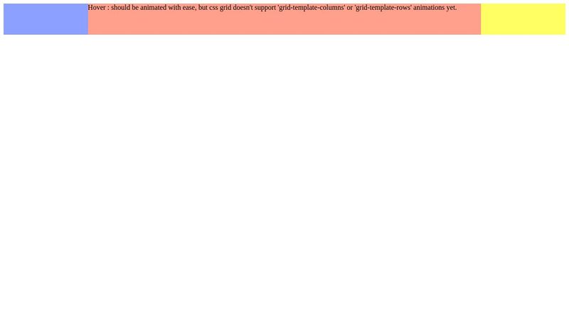 CSS Grid animate on hover doesn't work for grid layout.