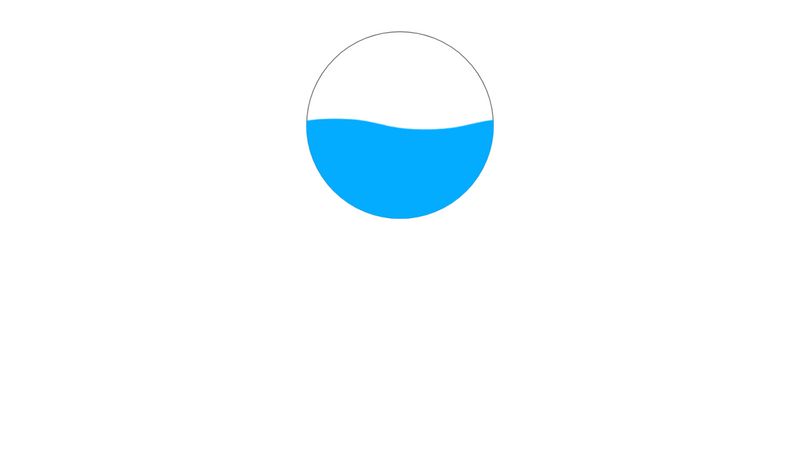 SVG Water wave animation in circle with css
