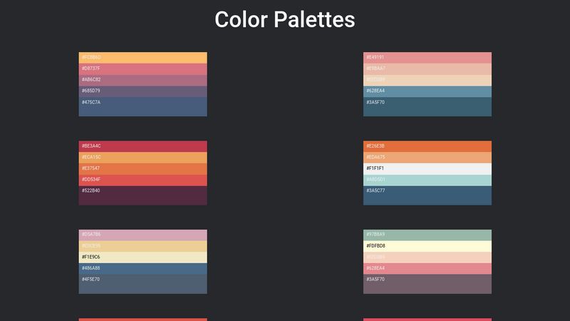 Flat Color Palettes