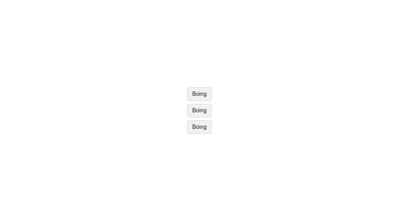 Boing animation button [CSS]