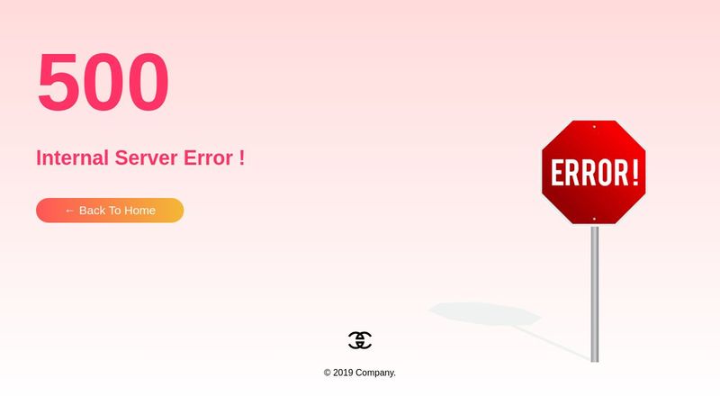 500 Error Page