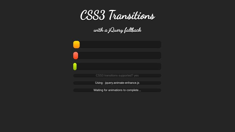 CSS3 Transitions with a jQuery fallback CSS3 Transitions with a jQuery fallback