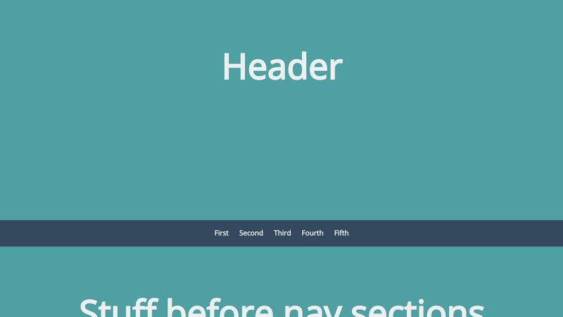 Sticky Nav – Detect section, Show only on scroll up