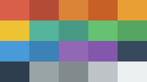 Flat design color chart - Script Codes
