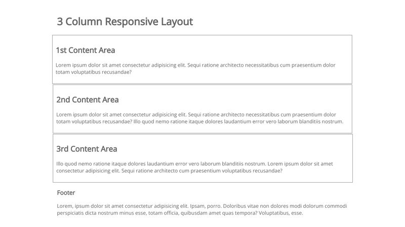 3 Column Responsive Layout