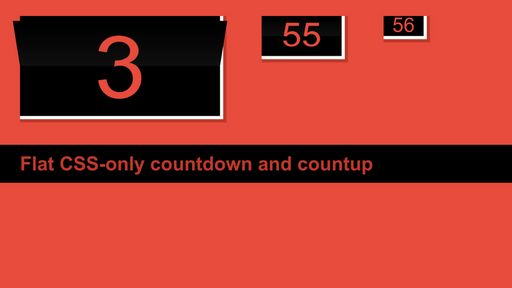 Flat css-only countdown and countup - Script Codes