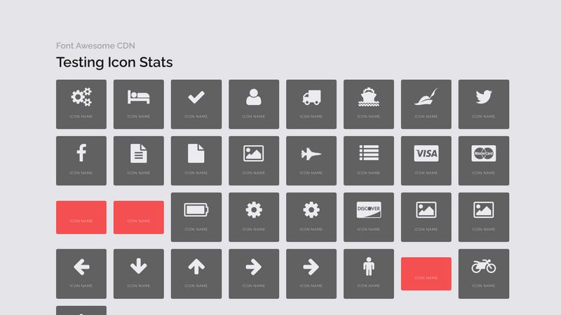 Font Awesome CDN Icon Stats