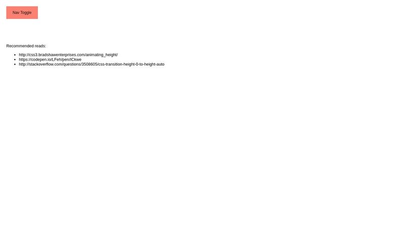 Toggle Collapse - Animate Height (pure JS) Toggle Collapse - Animate Height (pure JS)