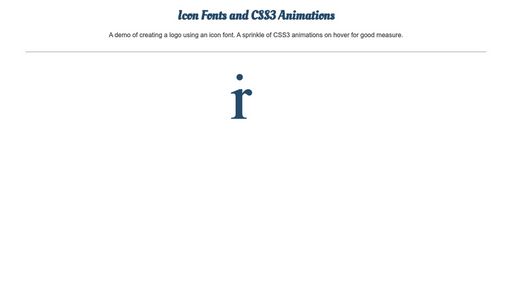 Icon Fonts and CSS3 Animations - Script Codes