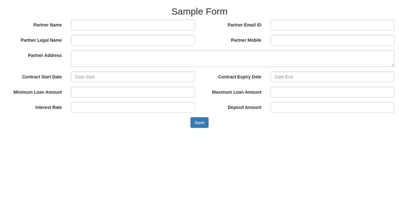 Sample Bootstrap Form