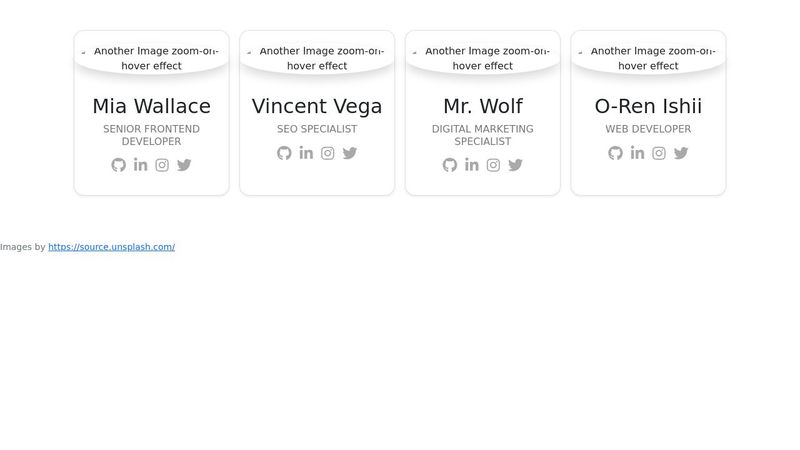 CodePen - Bootstrap 5 card staff / team responsive cards