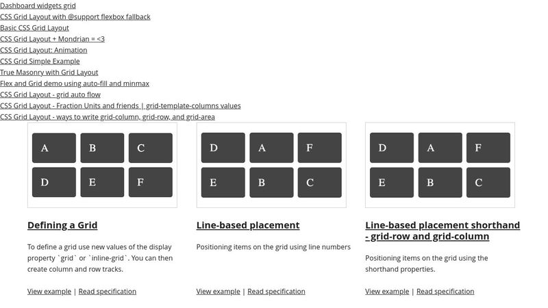 Grid Example Links