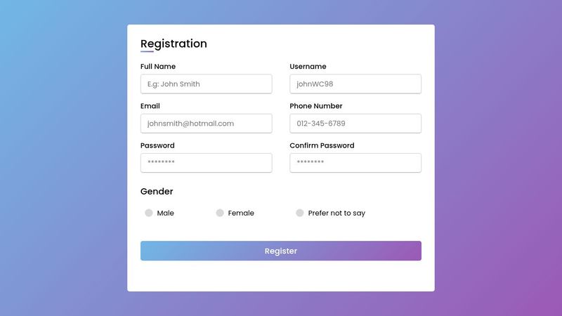 HTML CSS Responsive Registration Form html-css-responsive-registration-form