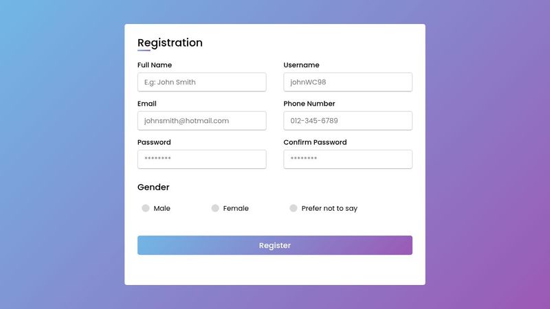 html-css-responsive-registration-form