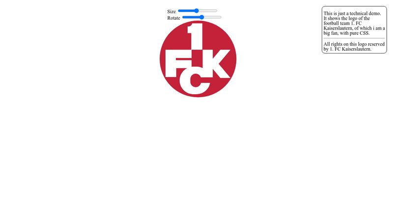 1. FC Kaiserslautern Logo with pure CSS