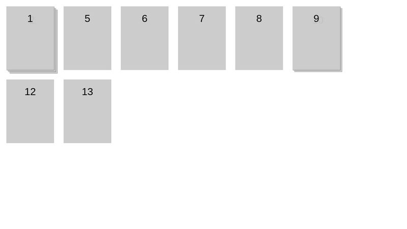 Grouped cards